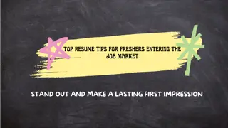 Top Resume Tips for Freshers Entering the Job Market