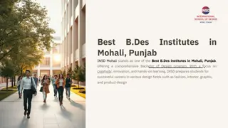 Best B.Des Institutes in Mohali, Punjab: INSD Mohali Leads the Way