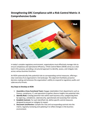 Strengthening GRC Compliance with a Risk Control Matrix