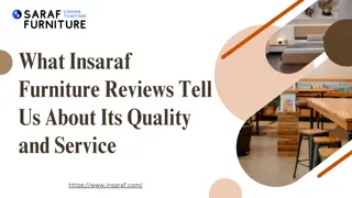 What Insaraf Furniture Reviews Tell Us About Its Quality and Service