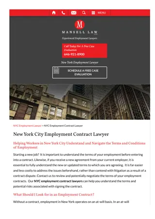 New York City Employment Contract Lawyer