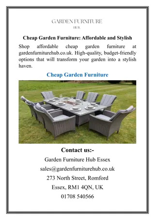 Cheap Garden Furniture Affordable and Stylish