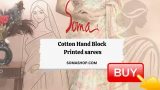 Hand Block Printed Cotton & Silk Cotton Sarees for Women