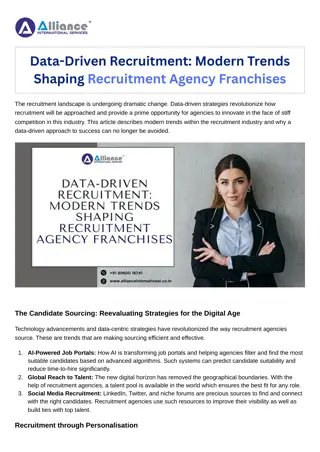 Data-Driven Recruitment Modern Trends Shaping Recruitment Agency Franchises