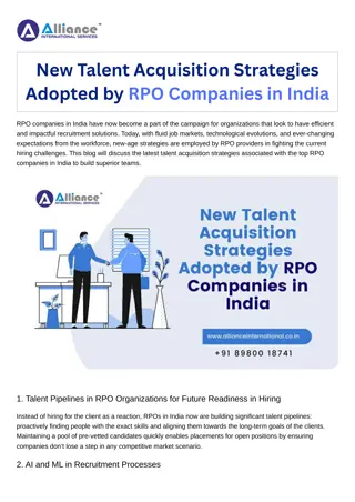 New Talent Acquisition Strategies Adopted by RPO Companies in India