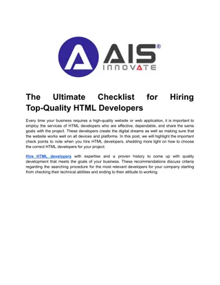 The Ultimate Checklist for Hiring Top-Quality HTML Developers