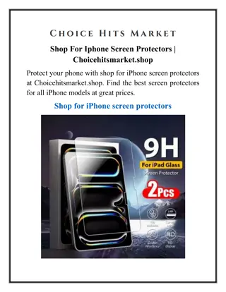 Shop For Iphone Screen Protectors  Choicehitsmarket.shop