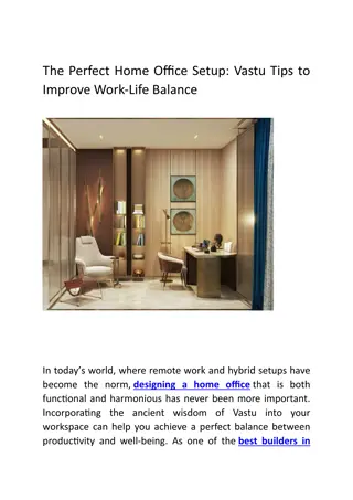 The Perfect Home Office Setup Vastu Tips to Improve Work-Life Balance