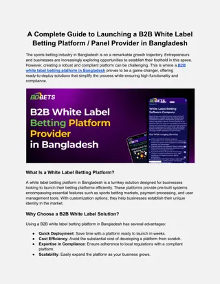 Sports Betting Platform Provider in Bangladesh