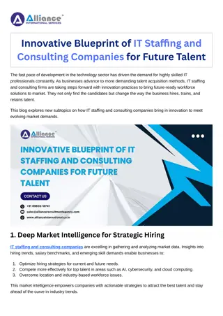 Innovative Blueprint of IT Staffing and Consulting Companies for Future Talent