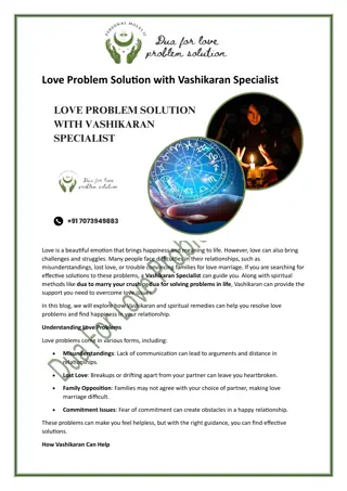 Love Problem Solution with Vashikaran Specialist