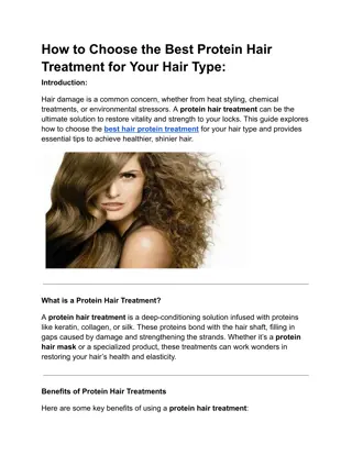 How to Choose the Best Protein Hair Treatment for Your Hair Type