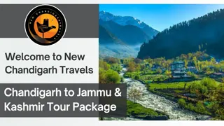 Chandigarh to Jammu and Kashmir Tour Package by New Chandigarh Travels.........