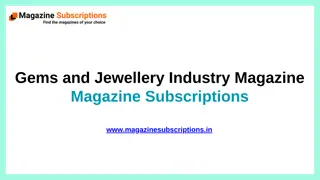 Gems and Jewellery Industry Magazine  Magazine Subscriptions