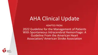 2022 AHA Clinical Update on Spontaneous Intracerebral Hemorrhage Management