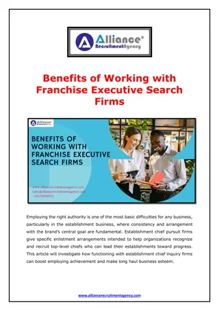 Benefits of Working with Franchise Executive Search Firms