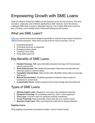 Empowering Growth with SME Loans