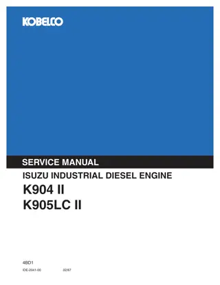 Isuzu 4BD1 Diesel Engine Service Repair Manual Instant Download