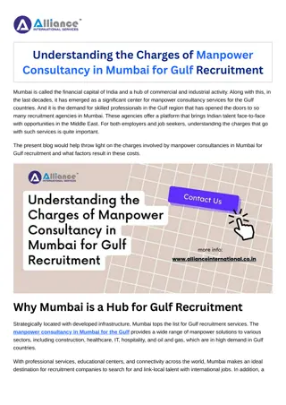 Understanding the Charges of Manpower Consultancy in Mumbai for Gulf Recruitment