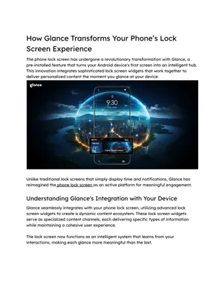 How Glance Transforms Your Phone’s Lock Screen Experience