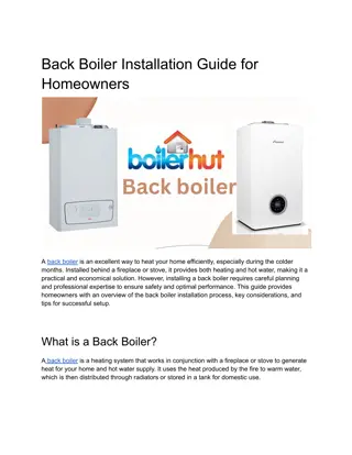 Back Boiler Installation Guide for Homeowners