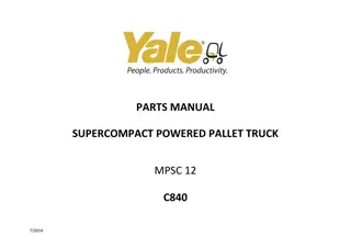 YALE (C840) MPSC12 Parts Catalogue Manual Instant Download