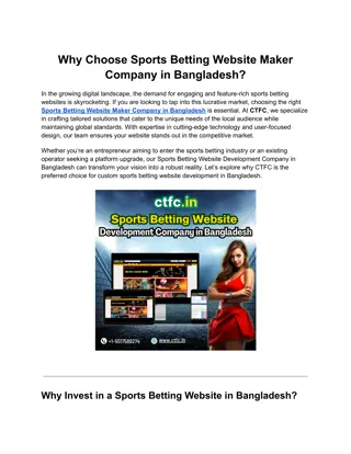 Sports Betting Website Maker Company in Bangladesh