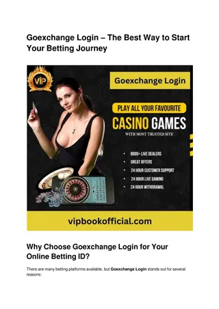 Goexchange Login – The Best Way to Start Your Betting Journey