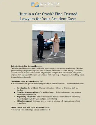 Hurt in a Car Crash Find Trusted  Lawyers for Your Accident Case