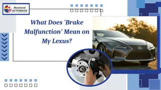 What Does 'Brake Malfunction' Mean on My Lexus