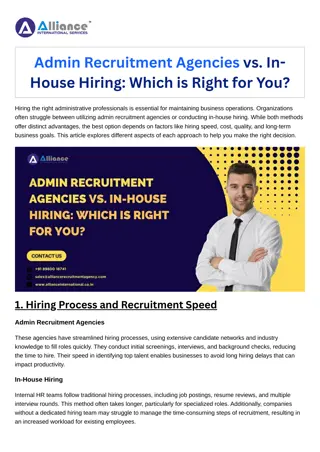 Admin Recruitment Agencies vs. In-House Hiring Which is Right for You