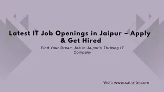 Latest IT Job Openings in Jaipur – Apply & Get Hired