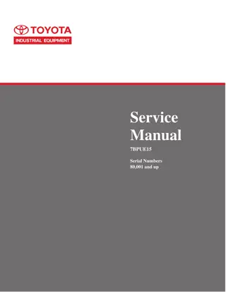 TOYOTA 7BPUE15 High Level Orderpicker Service Repair Manual Instant Download