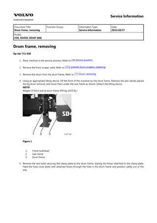 VOLVO SD45D SINGLE-DRUM ROLLER Service Repair Manual Instant Download