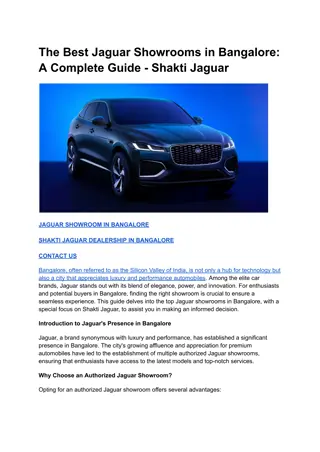 The Best Jaguar Showrooms in Bangalore_ A Complete Guide - Shakti Jaguar