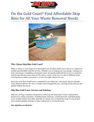 On the Gold Coast? Find Affordable Skip Bins for All Your Waste Removal Needs