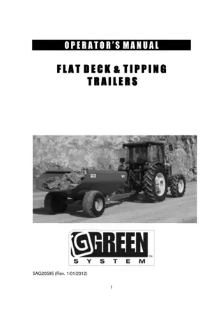 John Deere Flat Deck & Tipping Trailers Operator’s Manual Instant Download (Publication No.5AG20595)