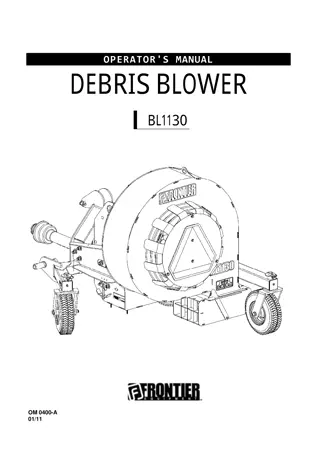 John Deere Frontier BL1130 Debris Blower Operator’s Manual Instant Download (Publication No. 5RDBL1130A)