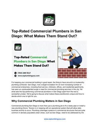 Top-Rated Commercial Plumbers in San Diego_ What Makes Them Stand Out