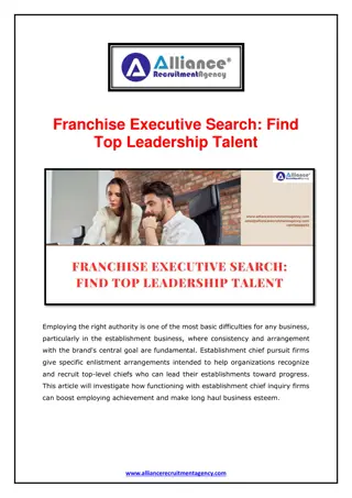 Franchise Executive Search Find Top Leadership Talent