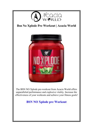 Bsn No Xplode Pre Workout | Acacia World