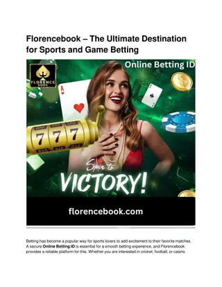 Florencebook – The Ultimate Destination for Sports and Game Betting