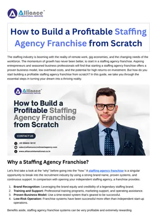 How to Build a Profitable Staffing Agency Franchise from Scratch