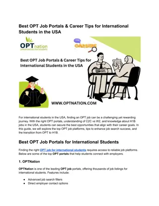 Best OPT Job Portals & Career Tips for International Students in the USA