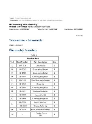 Caterpillar Cat TH330B Telehandler (Prefix SLB) Service Repair Manual Instant Download (SLB00001 and up)