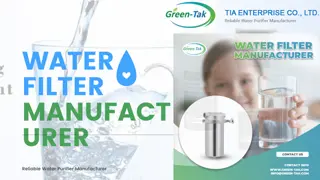 Water Filter Manufacturer- Advanced, Eco-Friendly Filtration Systems