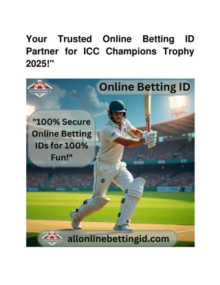 Your Trusted Online Betting ID Partner for ICC Champions Trophy 2025