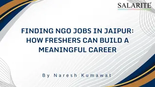 Finding NGO Jobs in Jaipur, ppt