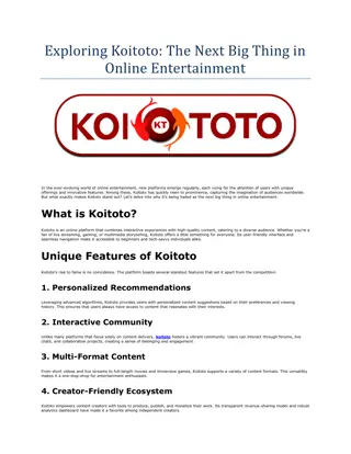 Exploring Koitoto