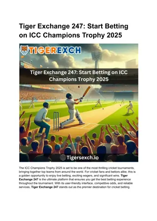 Tiger Exchange 247_ Start Betting on ICC Champions Trophy 2025